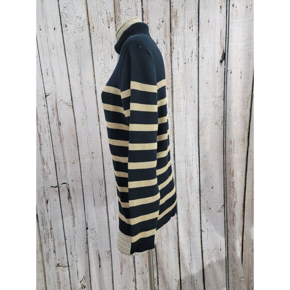 LSG Women's 1X Ralph Lauren Black & Gold Ribbed Turtleneck Sweater Pullover EUC - Picture 4 of 10